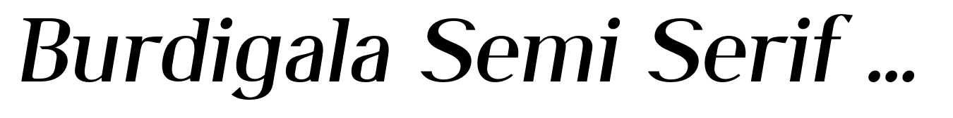Burdigala Semi Serif Bold Semi Expanded Italic